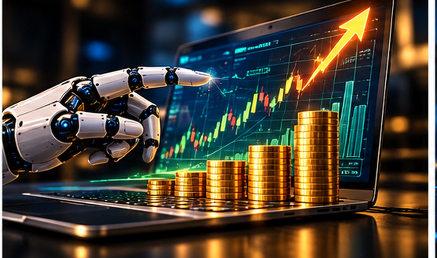 AI trading analytics and growth visualization